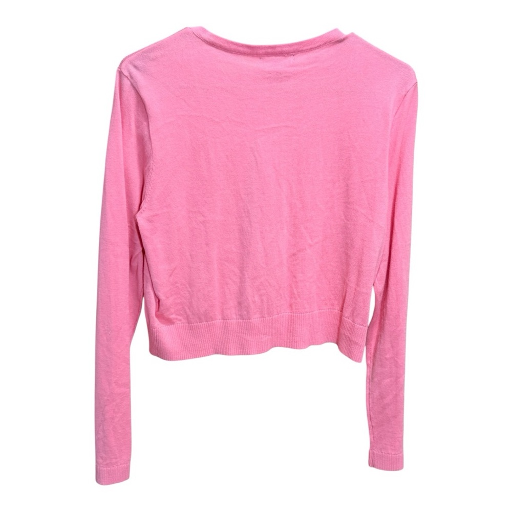 CHAPS Coral Pink Cotton Cardigan Sweater Size L NWT - Picture 2 of 9